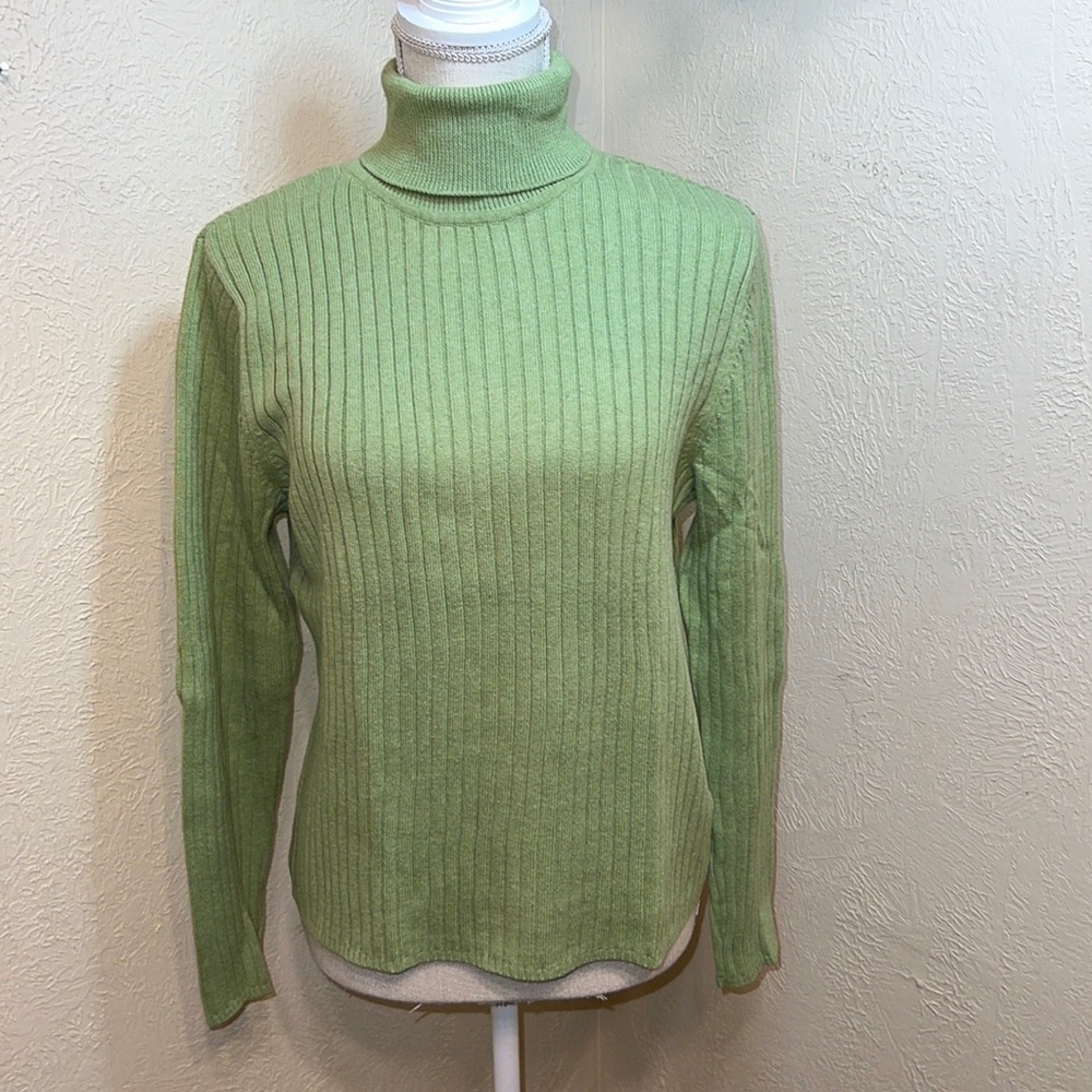 Croft & Borrow Green Turtle Neck Sweater